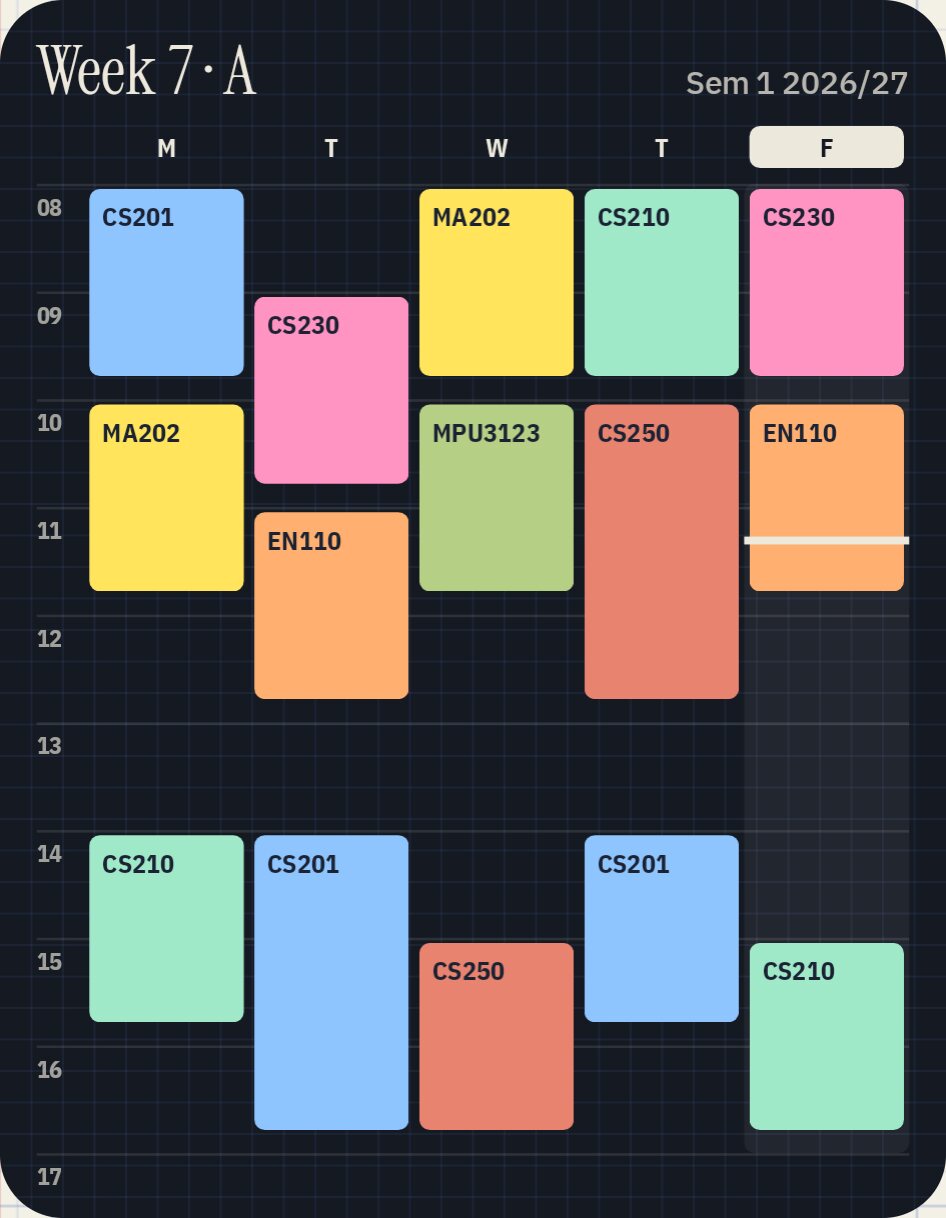 Screenshot from the app