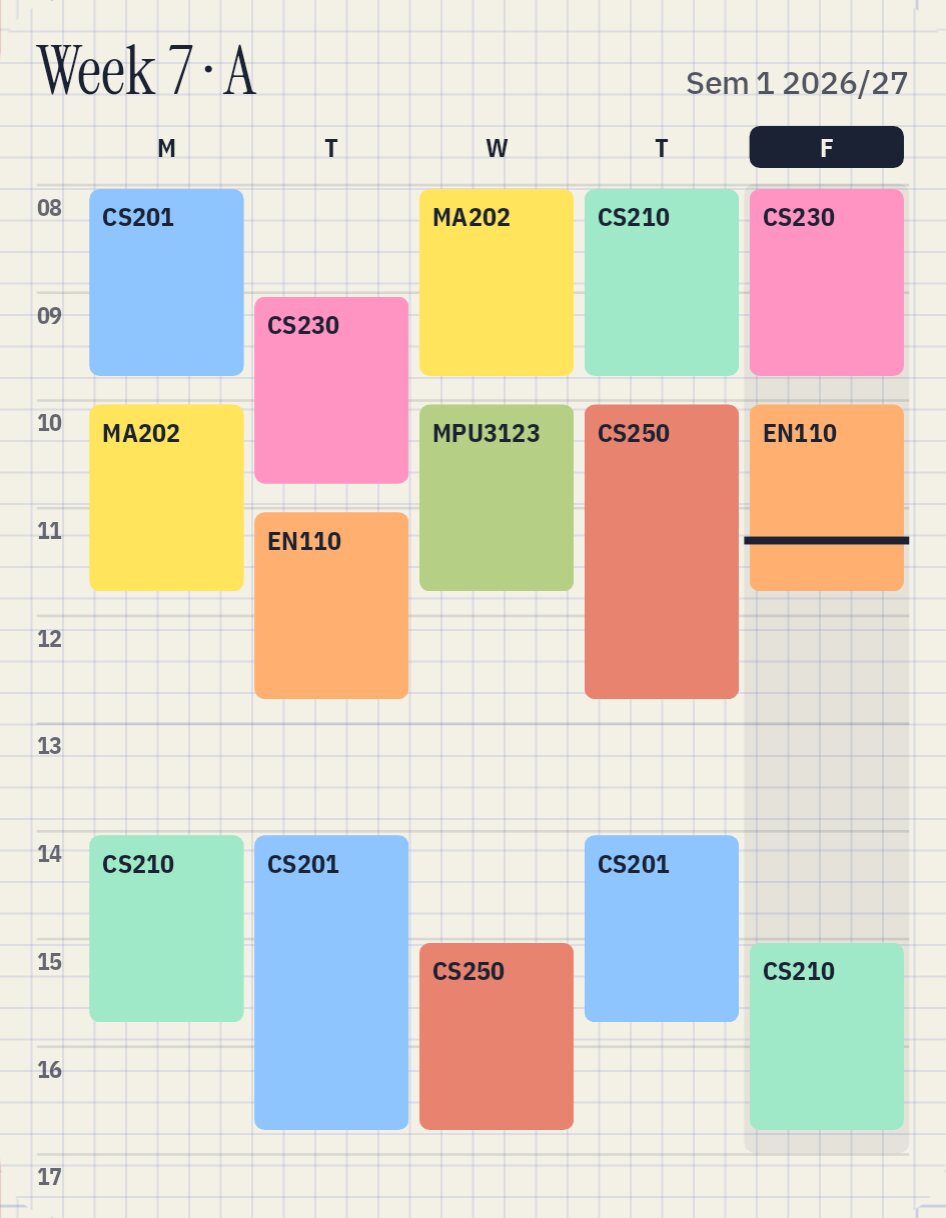 Screenshot from the app