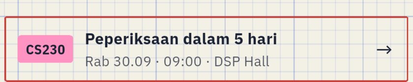 Jalur peperiksaan pada Hari ini